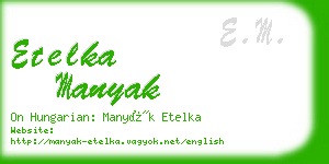 etelka manyak business card